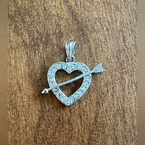 925 Heart with Arrow Pendant